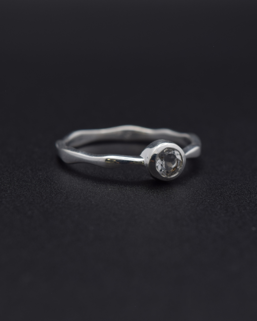 Silvaria Clear Quartz Wavy Ring