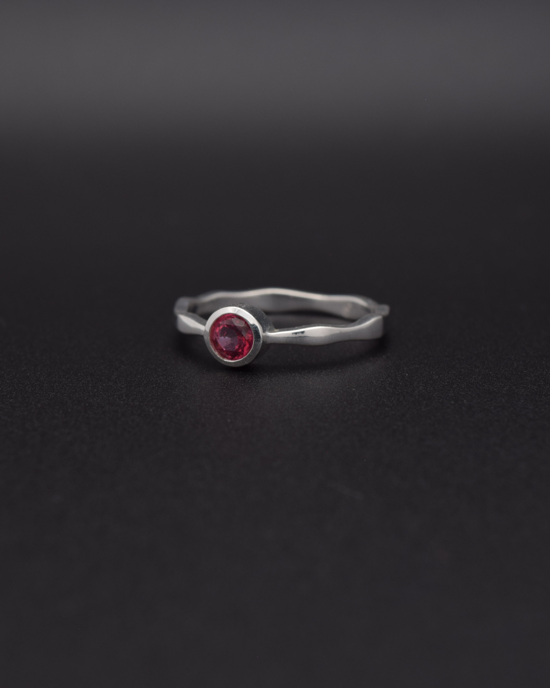 Silvaria Pink Topaz Wavy Ring