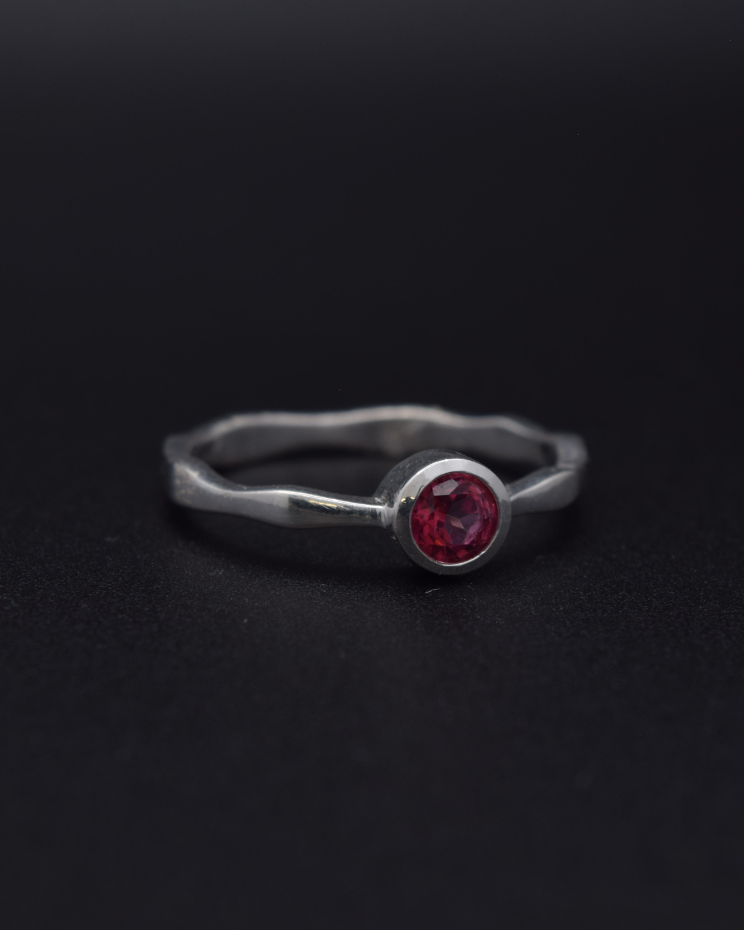 Silvaria Pink Topaz Wavy Ring