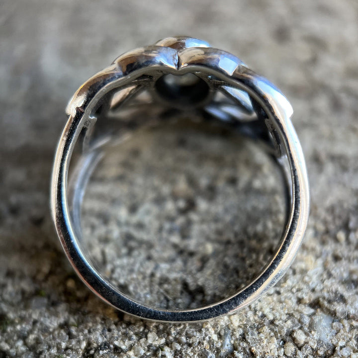 Labradorite Celtic Ring Sterling Silver