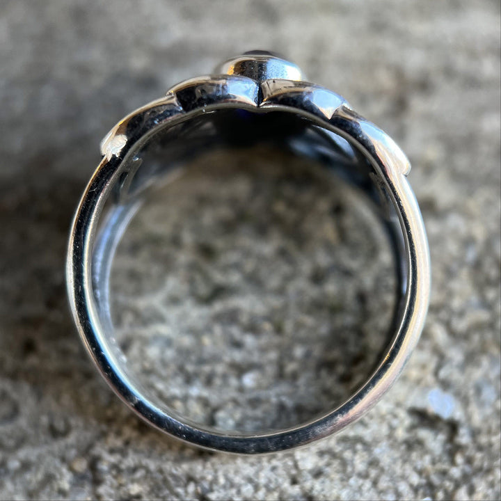 Amethyst Celtic Ring  Sterling Silver