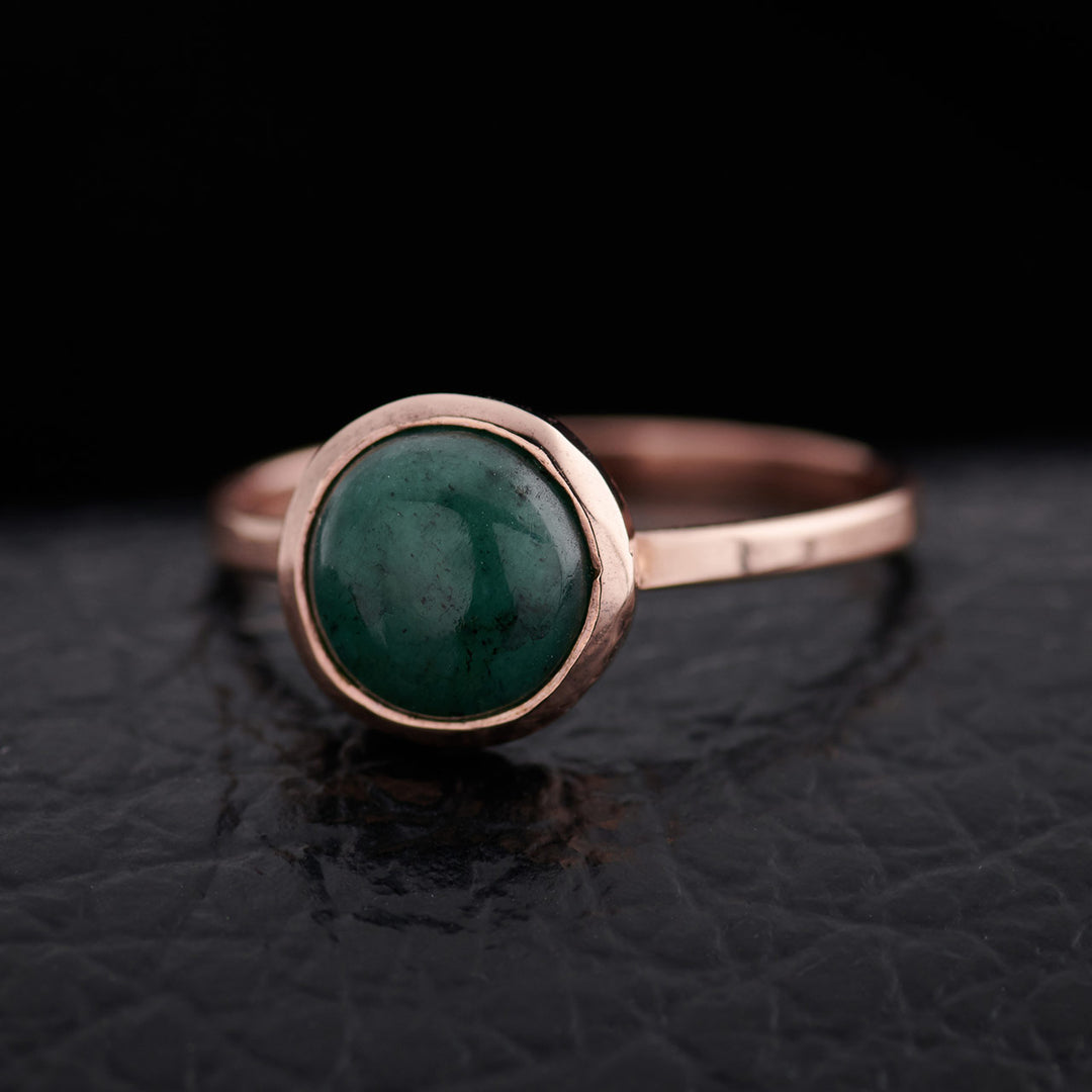 Emerald 14K Rose Gold Ring