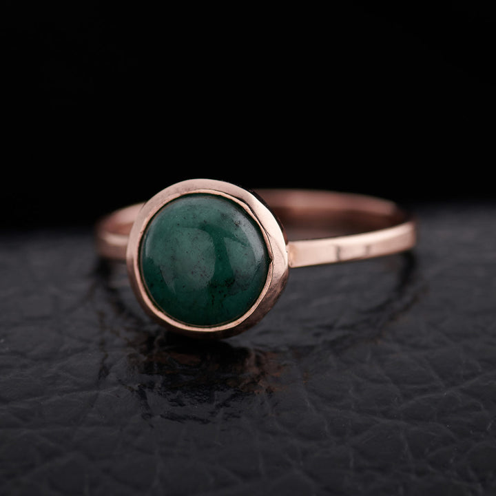 Emerald 14K Rose Gold Ring
