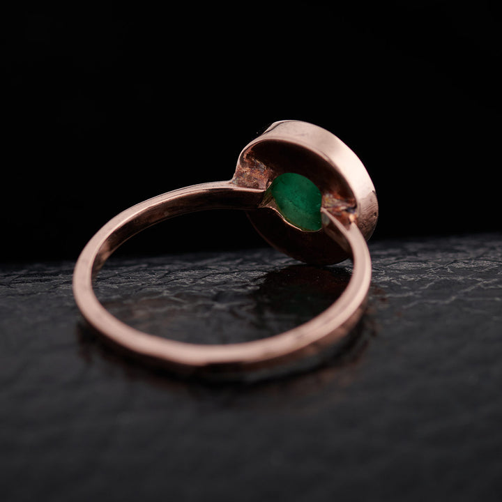 Emerald 14K Rose Gold Ring