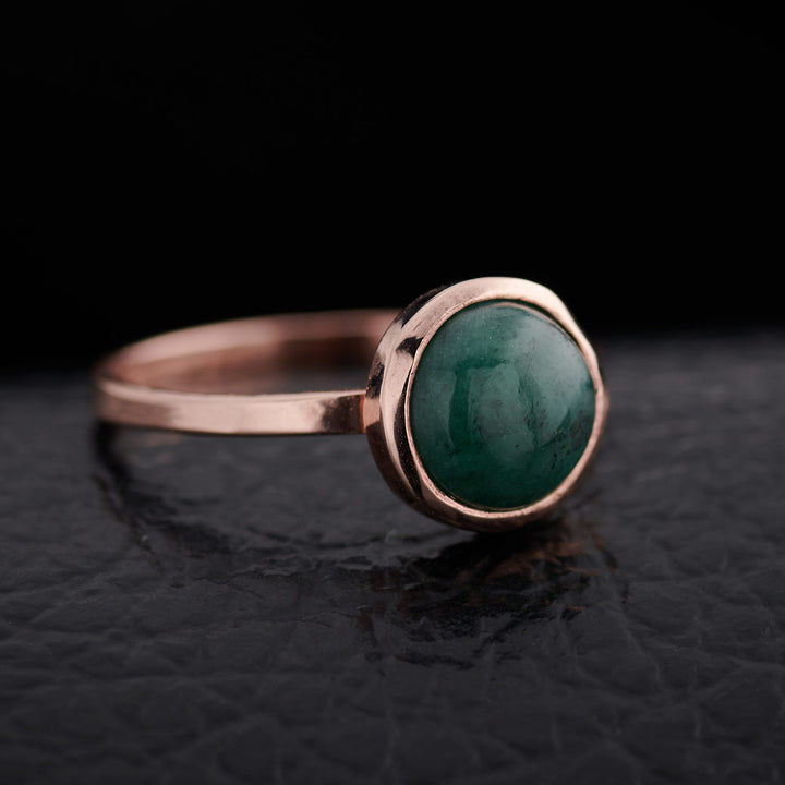 Emerald 14K Rose Gold Ring
