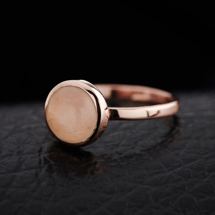 Rose Quartz 14K Rose Gold Ring