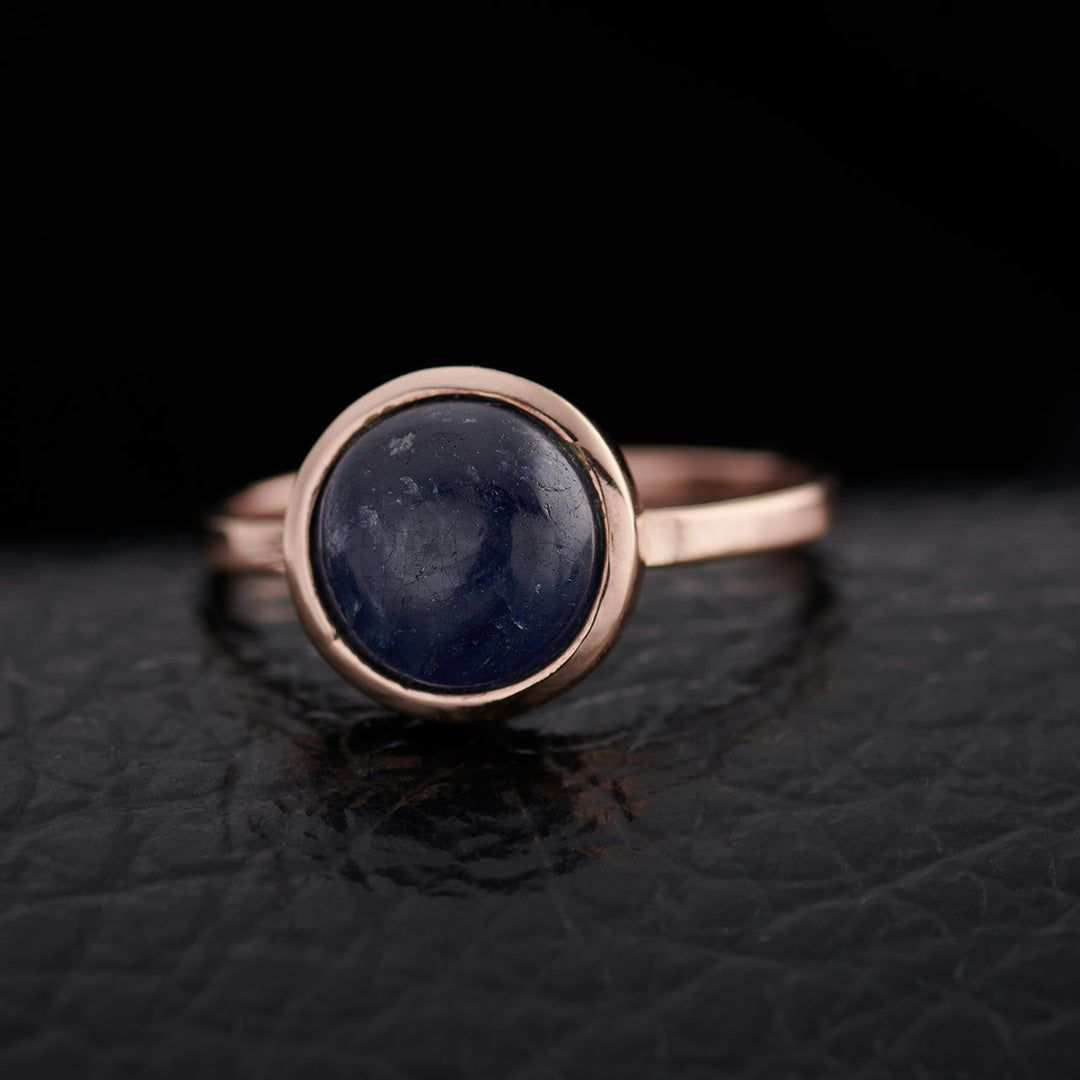 Blue Sapphire 14K Rose Gold Ring