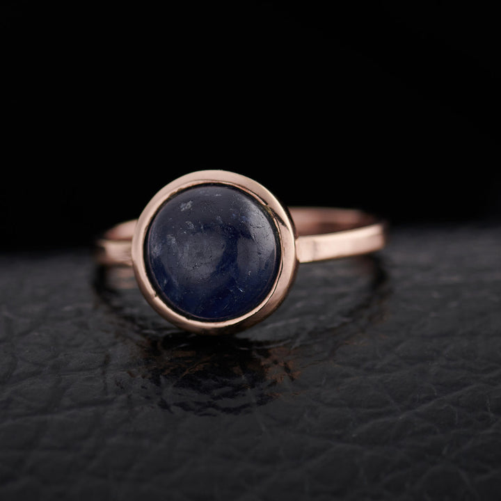 Blue Sapphire 14K Rose Gold Ring