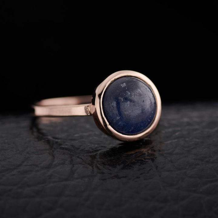 Blue Sapphire 14K Rose Gold Ring