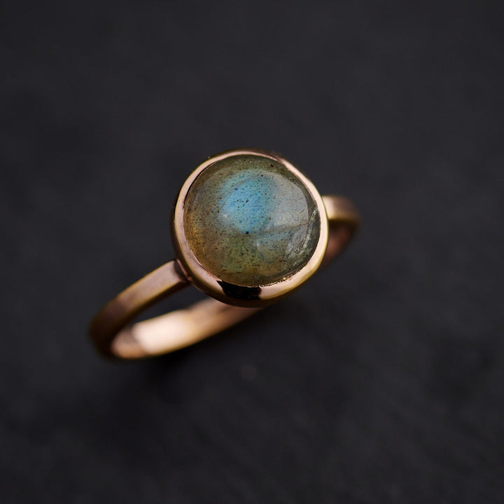 Labradorite 14K Rose Gold Ring