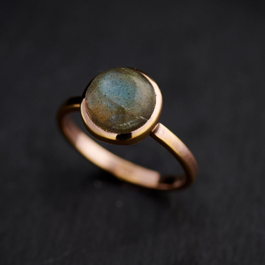 Labradorite 14K Rose Gold Ring
