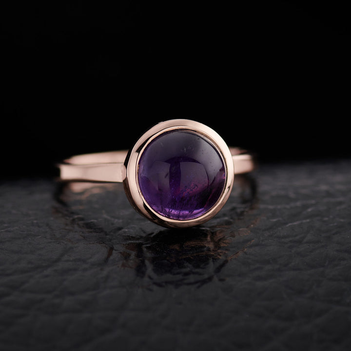 Amethyst 14K Rose Gold Ring