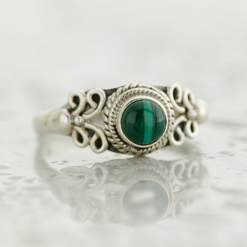 Malachite Sterling Silver Eden Ring