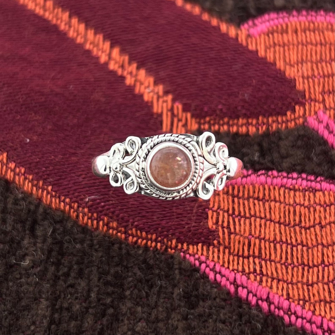 Sunstone Sterling Silver Eden Ring