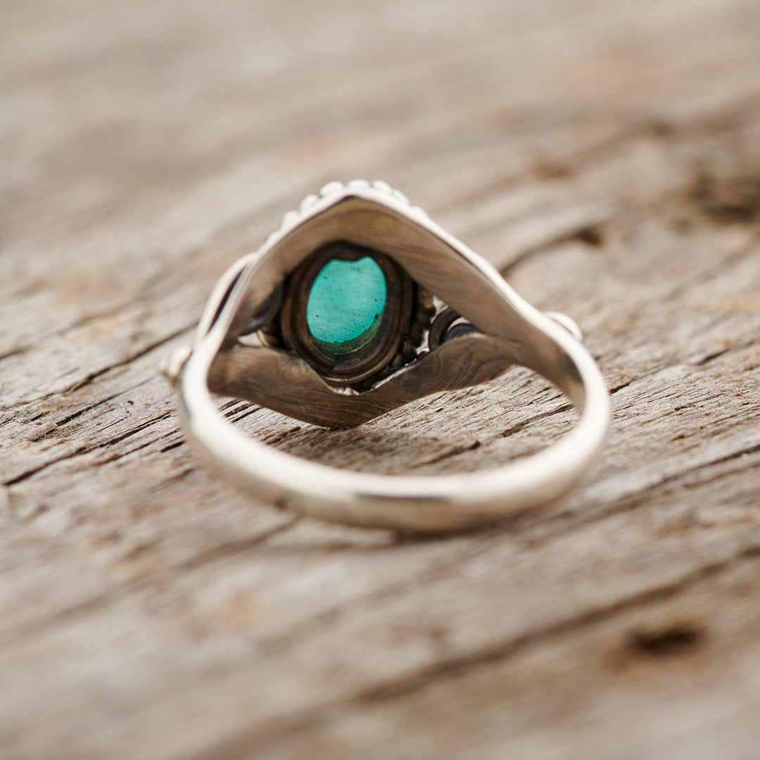 Amazonite Sterling Silver Dahlia Ring