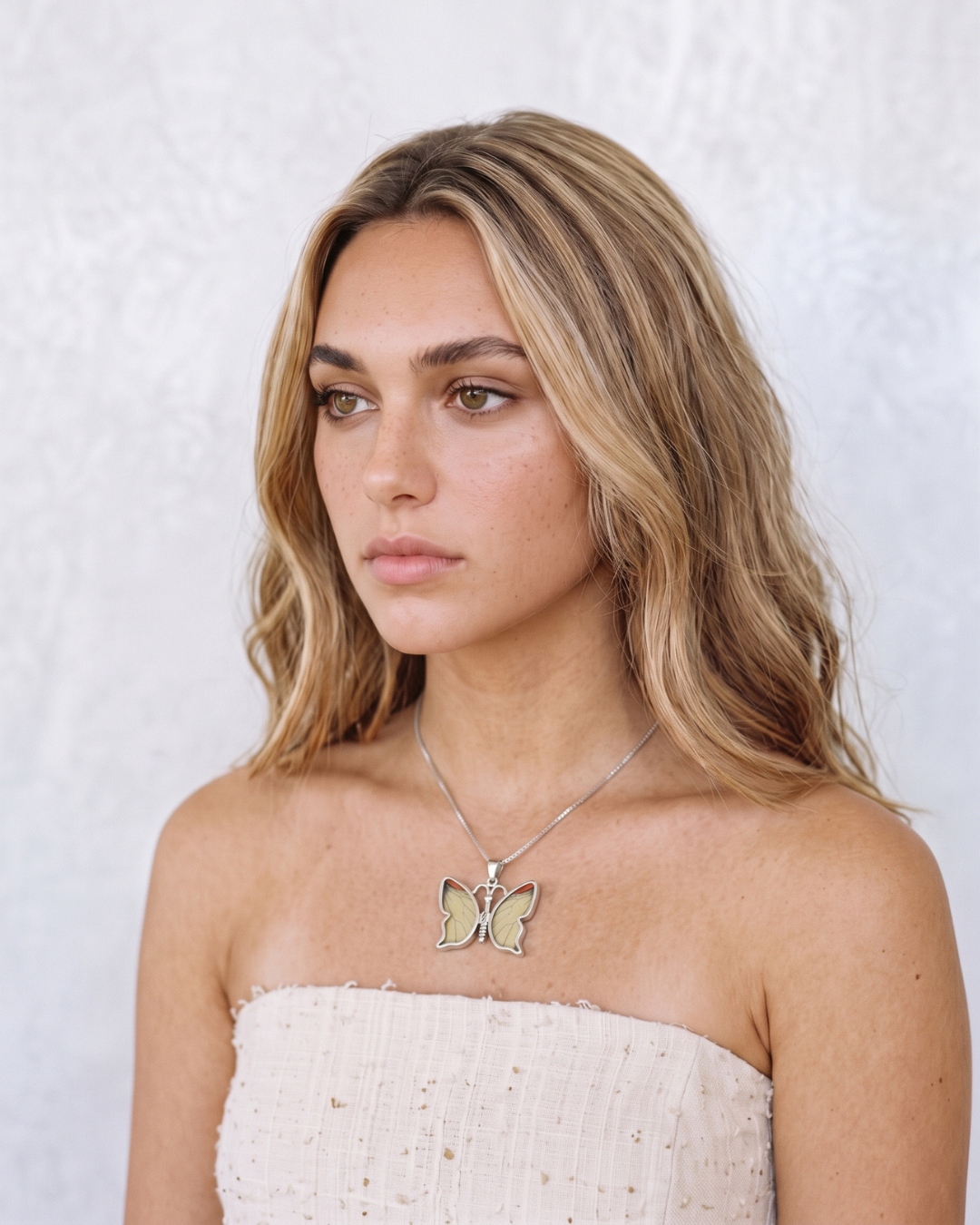 Jezebel Fine Silver Small Butterfly Pendant