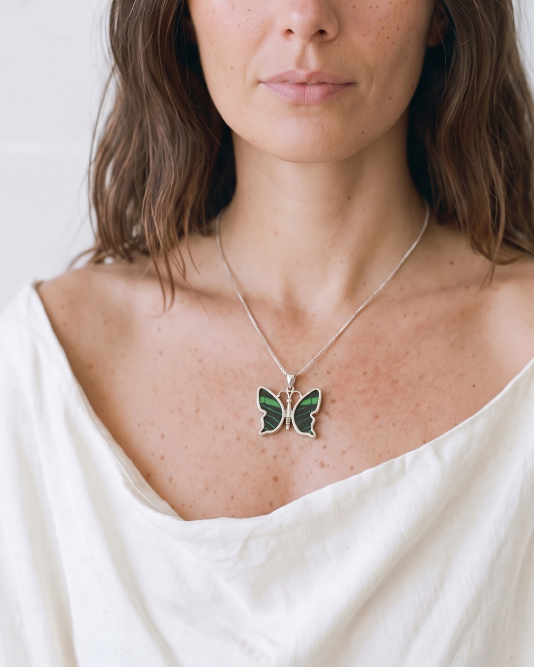 Leilus Fine Silver Small Butterfly Pendant
