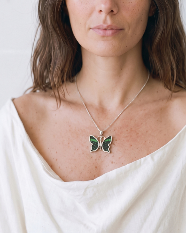 Leilus Fine Silver Small Butterfly Pendant