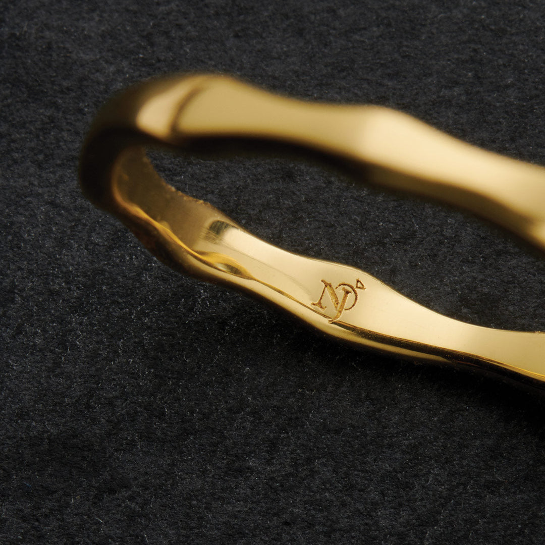 Ethiopian Opal 18K Vermeil Gold Stackable Wavy Ring