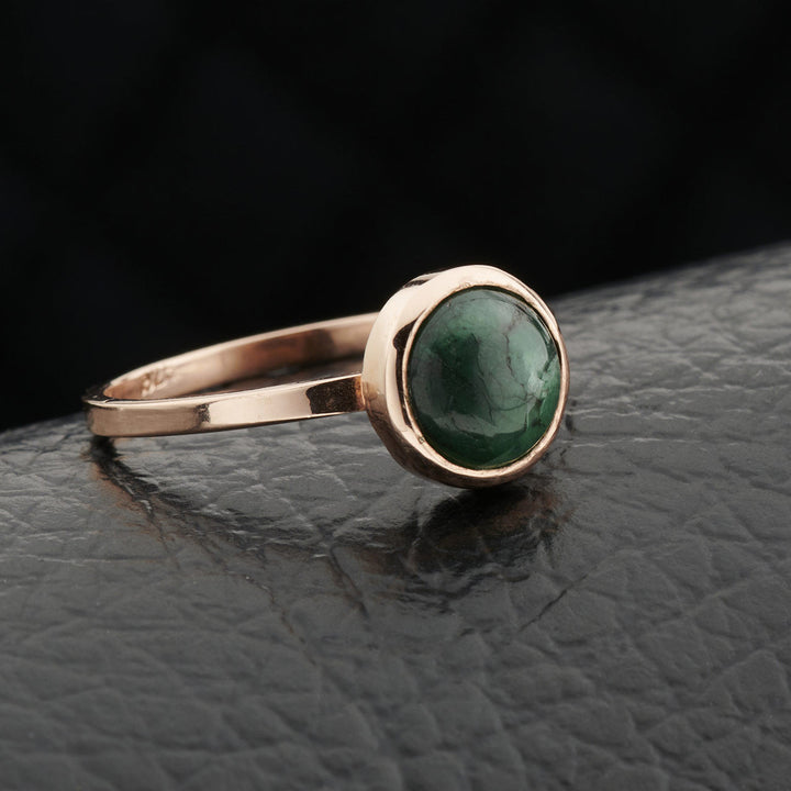 Emerald 14K Rose Gold Ring