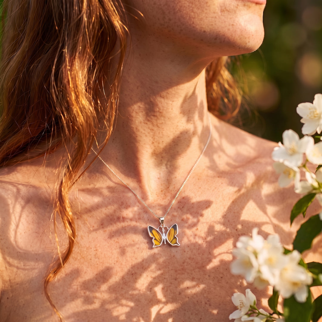 Spotted Sawtooth Fine Silver Pendant