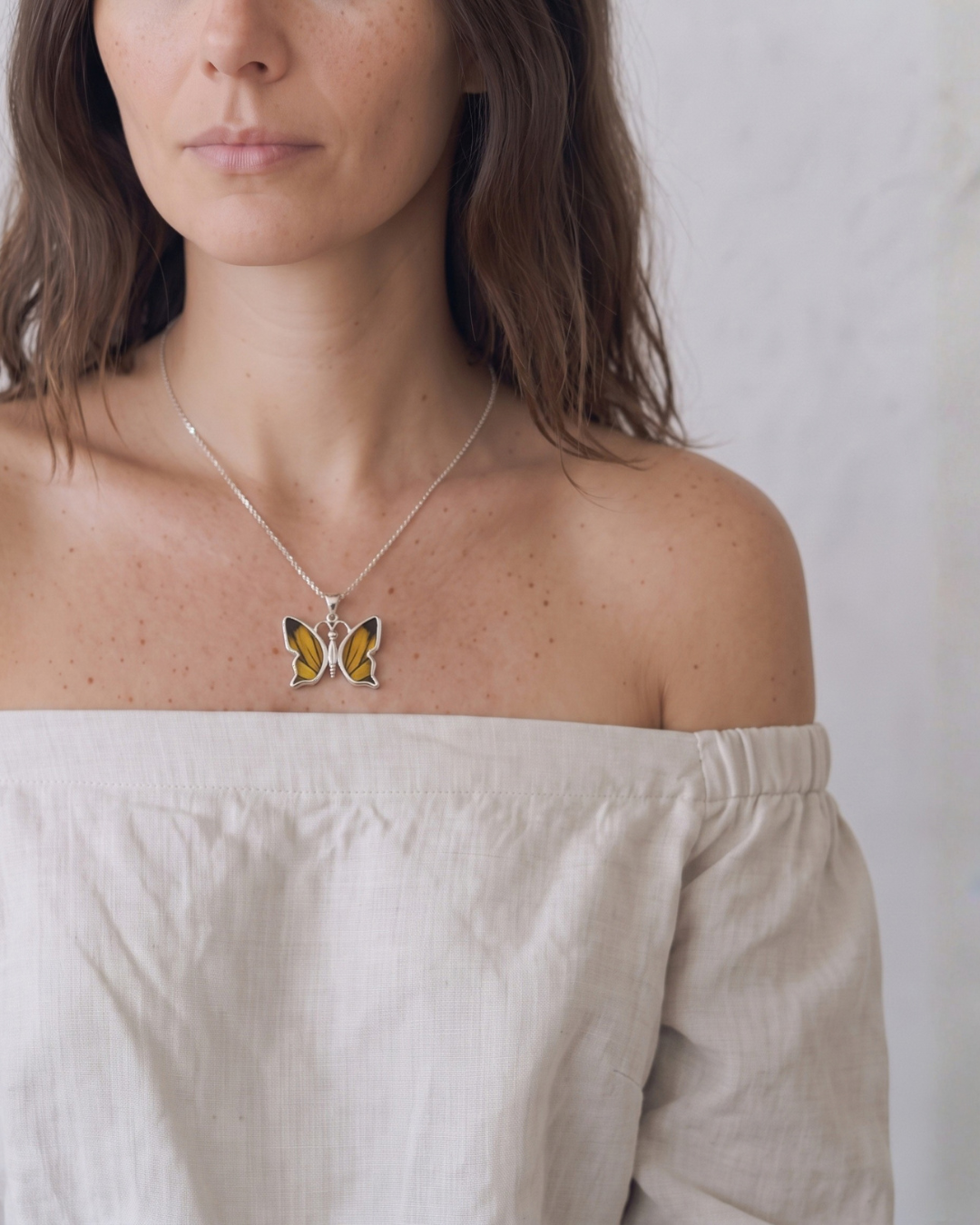 Spotted Sawtooth Fine Silver Pendant
