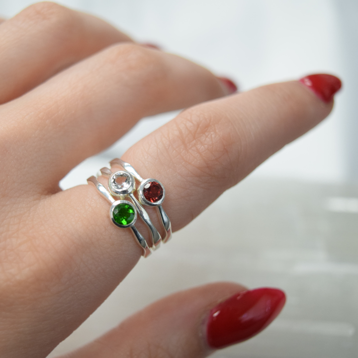 Silvaria Chrome Diopside Wavy Ring