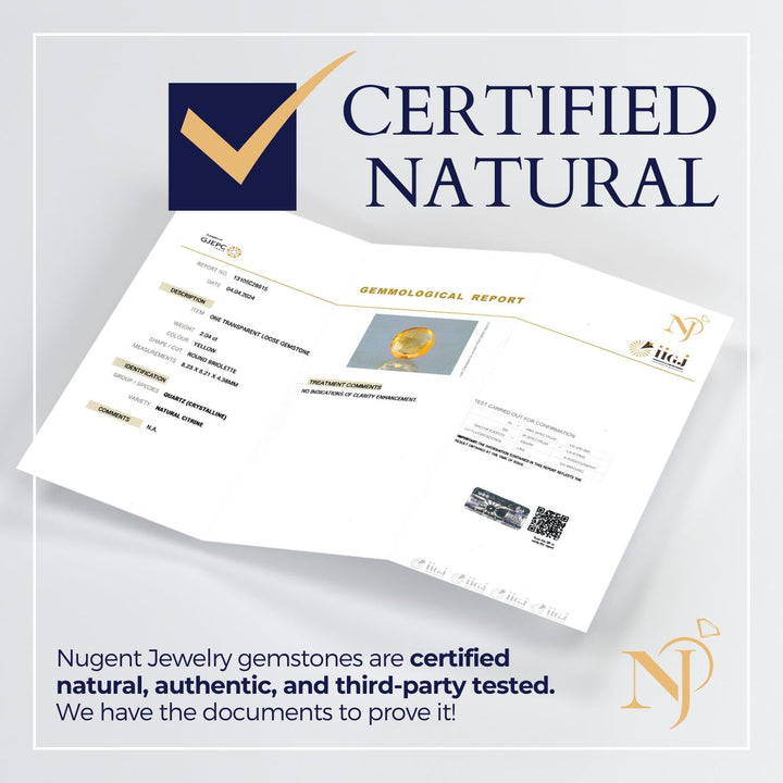 certified natural gemstone documentation