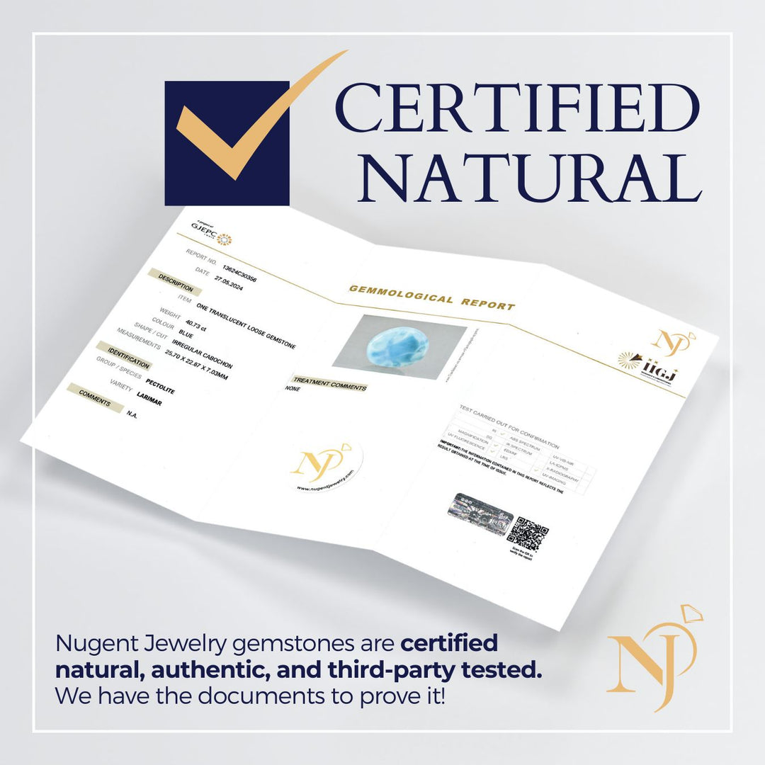 certified natural gemstone documentation