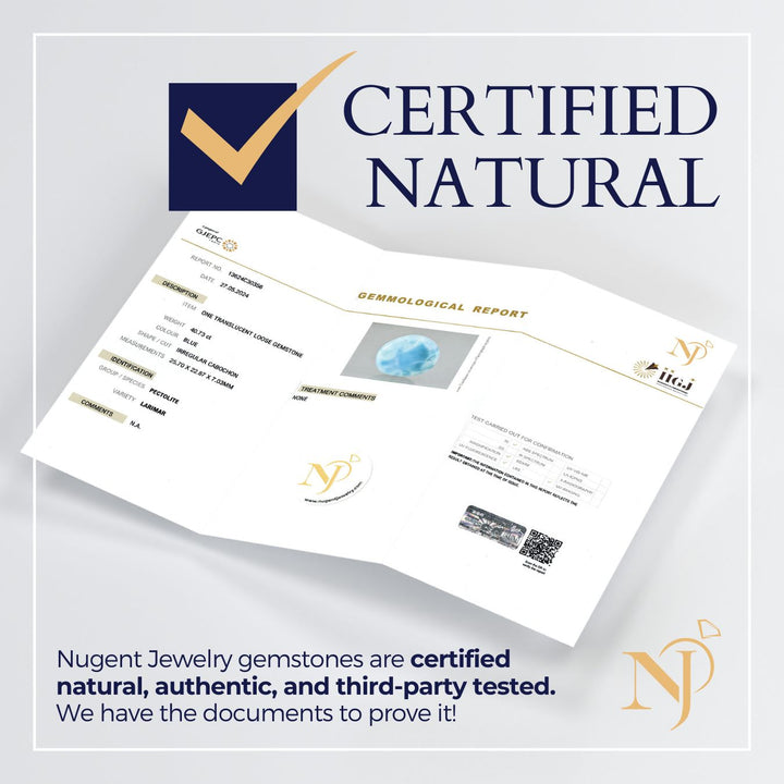 certified natural gemstone documentation