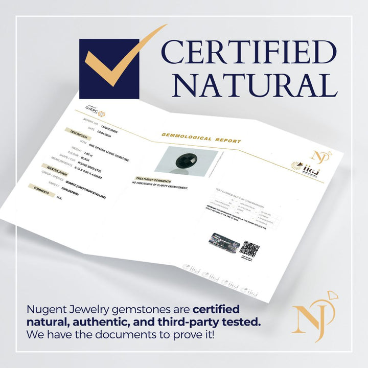 certified natural gemstone documentation