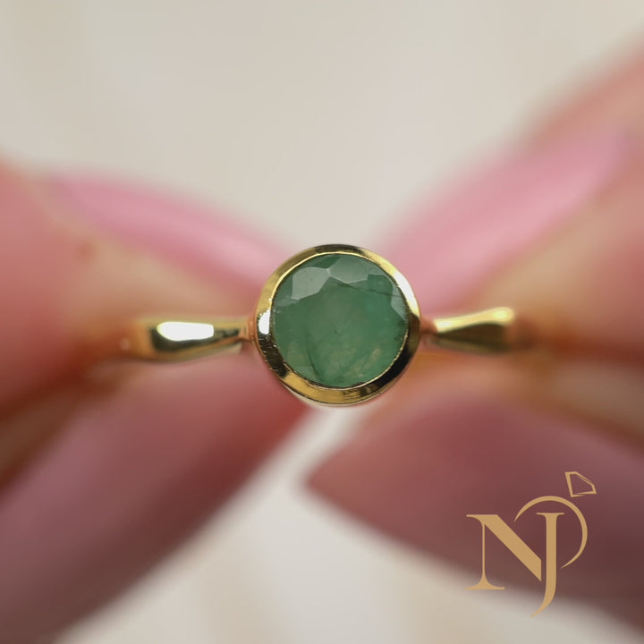Emerald 18K Vermeil Gold Stackable Wavy Ring