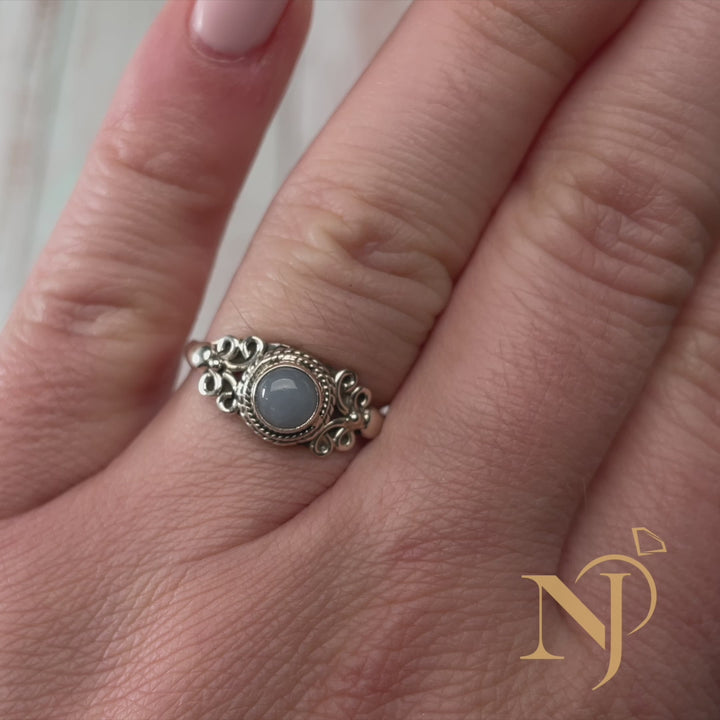 Angelite Sterling Silver Eden Ring
