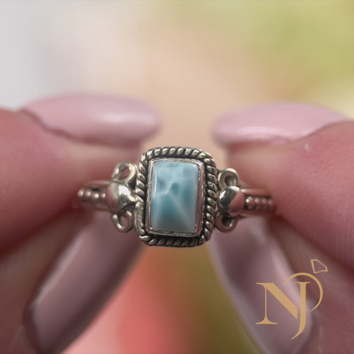 Larimar Sterling Silver Orion Ring