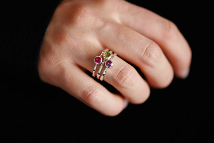 Silvaria Pink Topaz Wavy Ring