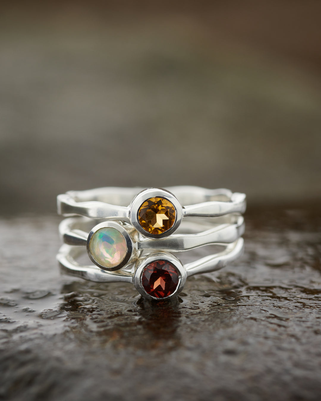 Silvaria Ethiopian Opal Wavy Ring